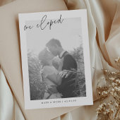 Modern Hand Script We Eloped Photo Elopement 案内状