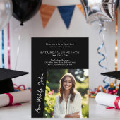 Modern Hand Written Script 2 Photos Graduate  招待状