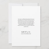 Modern Handlettering Custom Baby Girl Shower Photo サンキューカード (裏面)