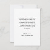 Modern Handlettering Custom Baby Girl Shower Photo サンキューカード (裏面)