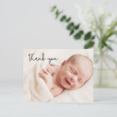 Modern Handlettering Script Baby Photo shower ポストカード (スタンド正面)
