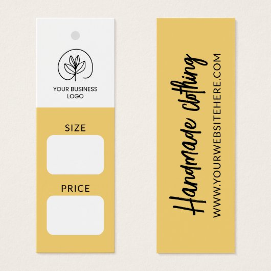Modern Handmade Clothing Size & Price Tag (正面&裏面)