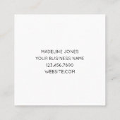 Modern Handmade with Love Script Heart スクエア名刺 (裏面)