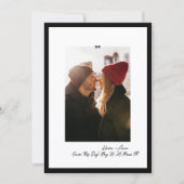 Modern Handwritten Little Bow Photo Save This Day セーブザデート (正面)