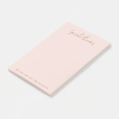 Modern handwritten name light blush pink ポストイット (アングル)