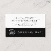 Modern Handwritten Script Gift Voucher 割引カード (裏面)