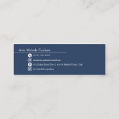 Modern Handwritten Script Graduate Name Card スキニー名刺 (裏面)