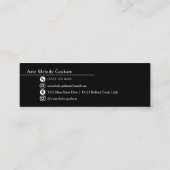 Modern Handwritten Script Graduate Name Card スキニー名刺 (裏面)