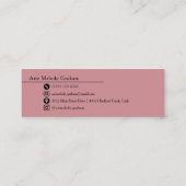 Modern Handwritten Script Graduate Name Card スキニー名刺 (裏面)