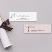 Modern Handwritten Script Graduate Name Card スキニー名刺