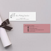 Modern Handwritten Script Graduate Name Card スキニー名刺