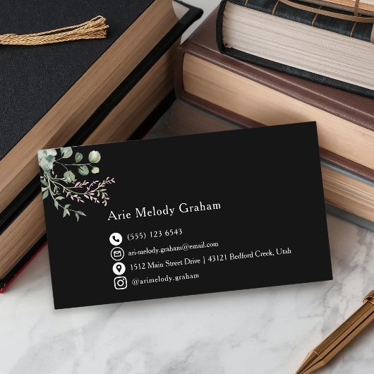 Modern Handwritten Script Graduate Name Card 名刺