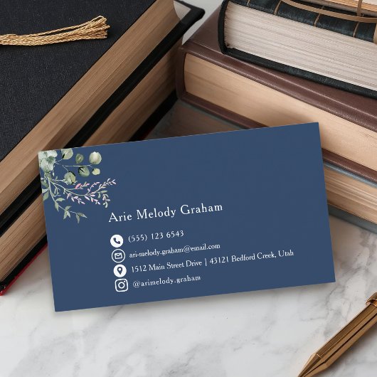 Modern Handwritten Script Graduate Name Card 名刺