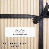 Modern Handwritten  script Return Address Label ラベル