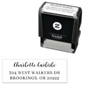 Modern Handwritten Script Signature and Address セルフインキングスタンプ (インサイチュ)