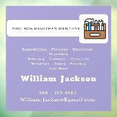 Modern handyman construction custom logo ウィンドウサイン (シート3)