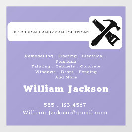 Modern handyman construction custom logo ウィンドウサイン