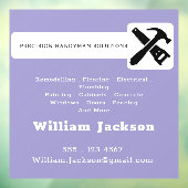 Modern handyman construction custom logo ウィンドウサイン (シート3)