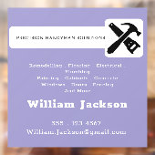 Modern handyman construction custom logo ウィンドウサイン (シート2)