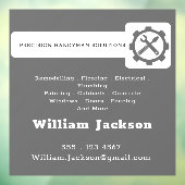 Modern handyman construction custom logo ウィンドウサイン (シート3)