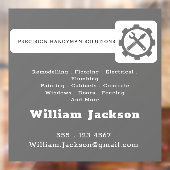 Modern handyman construction custom logo ウィンドウサイン (シート2)