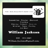 Modern handyman construction custom logo ウィンドウサイン (シート3)