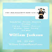 Modern handyman construction custom logo ウィンドウサイン (シート3)