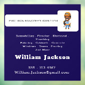 Modern handyman construction custom logo ウィンドウサイン (シート3)