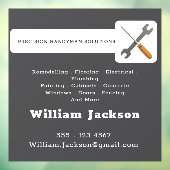 Modern handyman construction custom logo ウィンドウサイン (シート3)