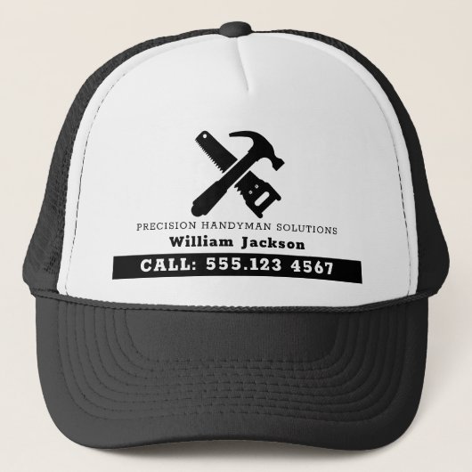 Modern handyman construction custom logo キャップ (正面)