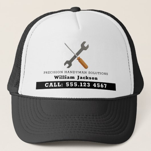 Modern handyman construction custom logo キャップ (正面)