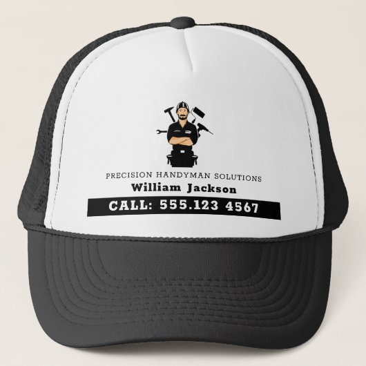 Modern handyman construction custom logo キャップ (正面)