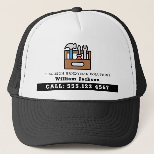 Modern handyman construction custom logo キャップ (正面)