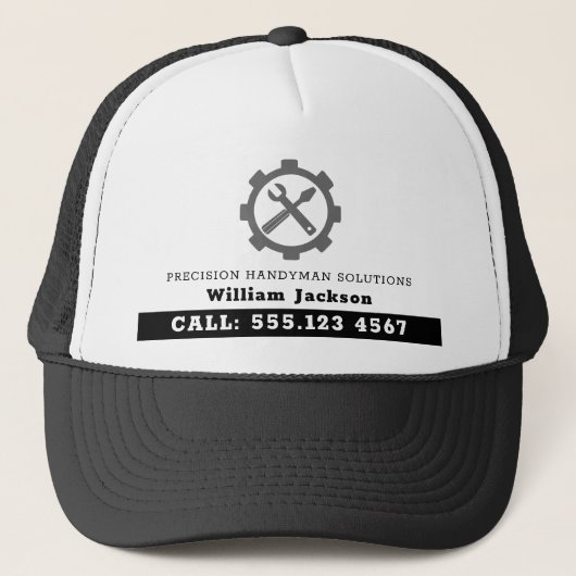 Modern handyman construction custom logo キャップ (正面)