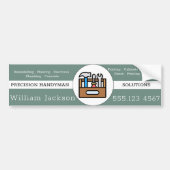 Modern handyman construction custom logo バンパーステッカー (正面)