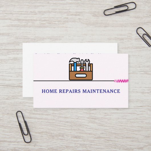 Modern handyman construction custom logo 名刺 (正面/裏面インサイチュ)