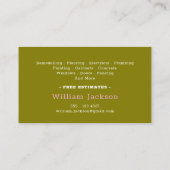 Modern handyman construction custom logo 名刺 (裏面)