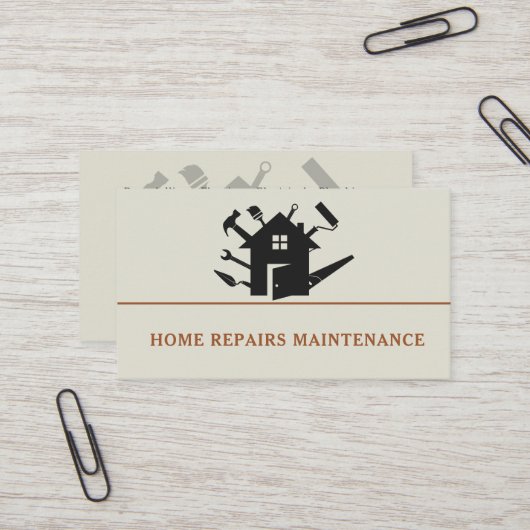 Modern handyman construction custom logo 名刺 (正面/裏面インサイチュ)