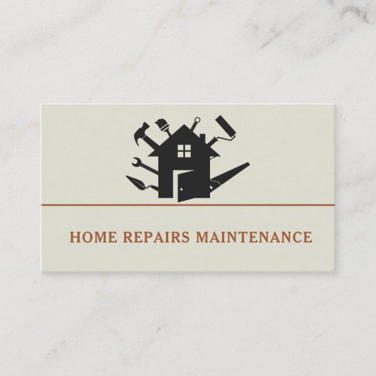 Modern handyman construction custom logo 名刺 (正面)