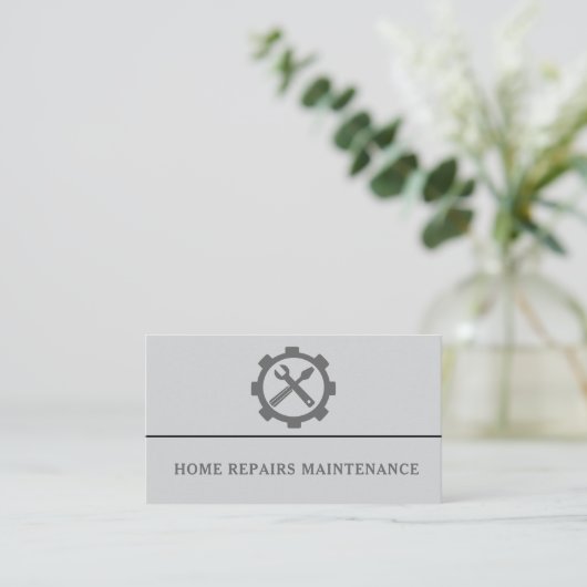 Modern handyman construction custom logo 名刺 (スタンド正面)