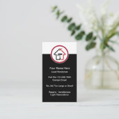 Modern Handyman Logo Business Cards 名刺 (スタンド正面)