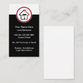 Modern Handyman Logo Business Cards 名刺 (正面/裏面)