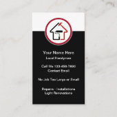 Modern Handyman Logo Business Cards 名刺 (正面)