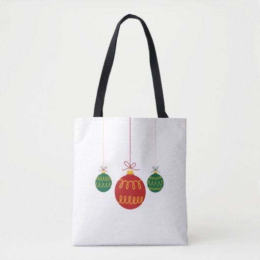 Modern Hanging Christmas Ornaments Tote トートバッグ (正面)