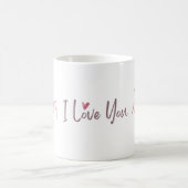 Modern Hangul I Love You Art コーヒーマグカップ (中央)