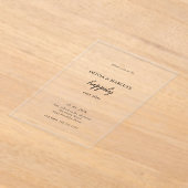 Modern Happily Ever After Wedding アクリル招待状 (レイダウン)