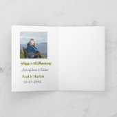 Modern happy 50th anniversary add name date photo  カード (内部)