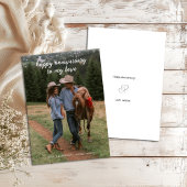 Modern Happy Anniversary to my Love Scripty Font カード