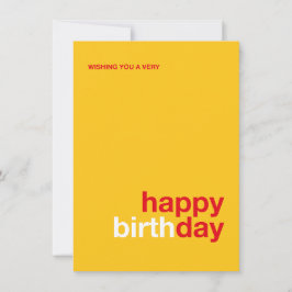 Modern Happy Birthday Card – Minimal Design 招待状