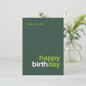 Modern Happy Birthday Card – Minimal Design 招待状 (スタンド正面)
